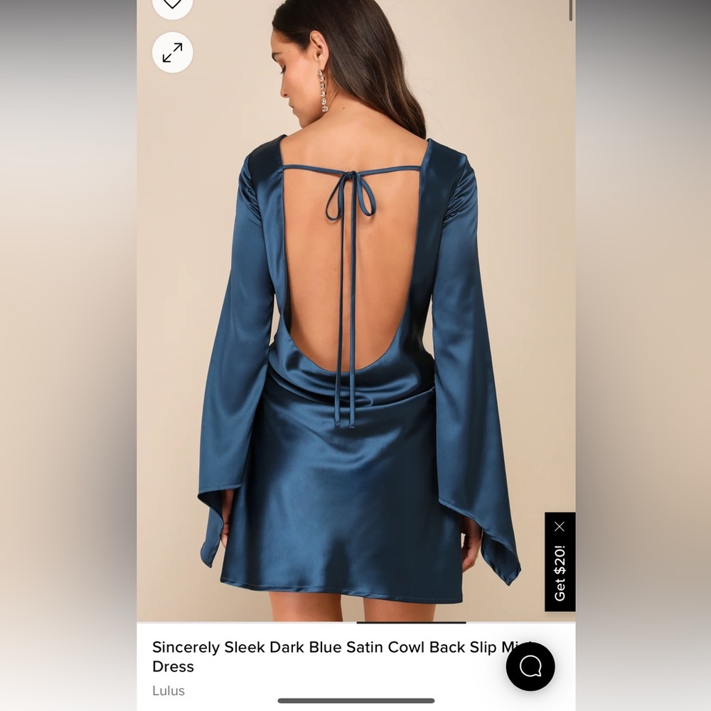 Lulus Open Back, Long sleeve dress